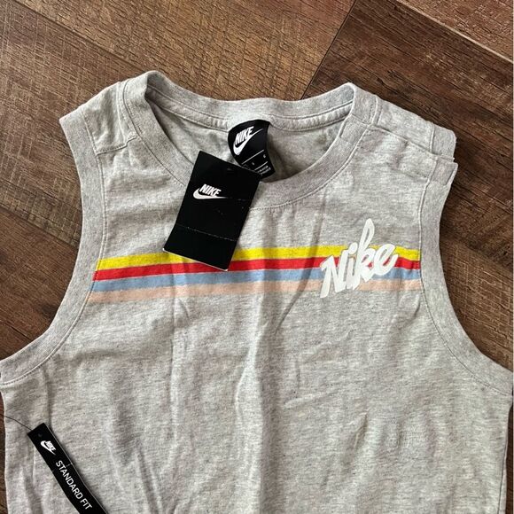 Nike Women's Vintage Style Striped Romper, Size L W811AFA Heather Grey NWT🏷 - Picture 6 of 16